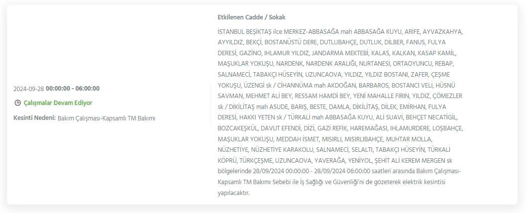 İstanbul'un 18 ilçesinde elektrikler kesilecek! BEDAŞ detayları açıkladı 21